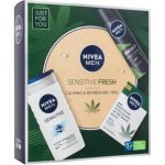 Nivea Men Sensitive Fresh balzám po holení 100 ml + sprchový gel 250 ml + deospray 150 ml dárková sada – Hledejceny.cz