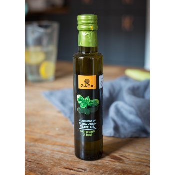 Gaea Aromatický extra panenský olivový olej s trochou bazalky 250 ml