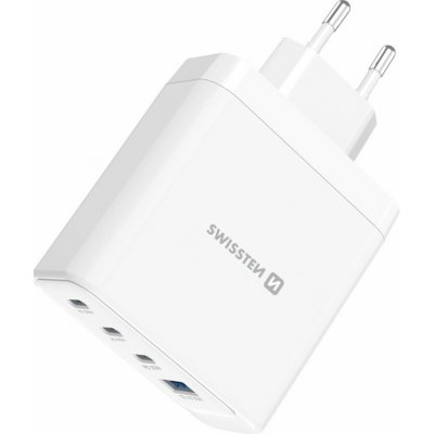Nabíječka Swissten SWISSTEN CORE GaN 100W síťový adaptér, 4portový, 2x USB-C PD 100W + 1x USB-C PD 20W + 1x US – Zboží Živě
