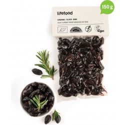 Lifefood Bio Olivy Botija černé sušené s peckami raw 150 g