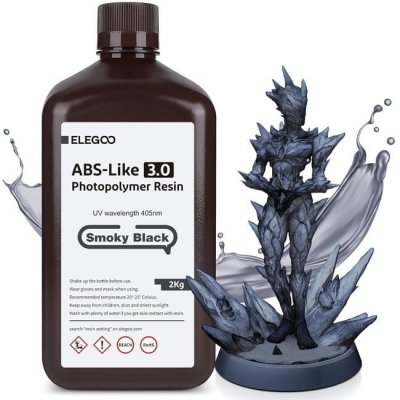Elegoo ABS-like Resin V3.0 2KG Smoky Black 50.103.0187 – Zboží Živě