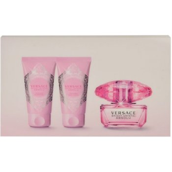 Versace Bright Crystal Absolu EDP 50 ml + sprchový gel 50 ml + tělové mléko 50 ml dárková sada