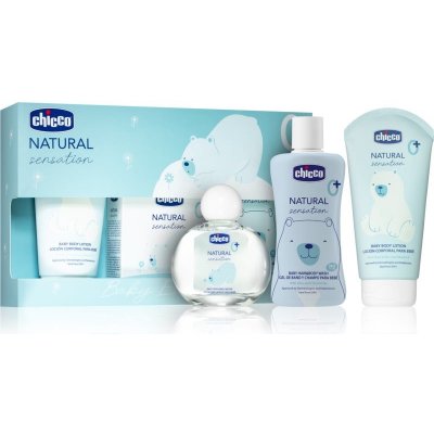 Chicco Natural Sensation 0+ šampon a sprchový gel pro děti od narození 200 ml + 0+ tělové mléko pro děti od narození 150 ml + 0+ EDP pro děti od narození 100 ml – Zboží Mobilmania