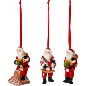 Villeroy & Boch Nostalgic Ornaments vánoční závěsná dekorace Santa 3 ks