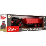 Teddies Traktor Zetor s valníkem plast 36cm na setrvačník na bat. se světlem se zvukem v krabici 39x13x13cm – Zboží Dáma