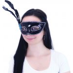 RAPPA Maska plesová s peřím – Zboží Mobilmania