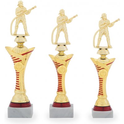 Pohár EDICE HASIČI výška 30 cm zlatý/červený – Zboží Dáma