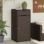 zahrada-XL Zahradní úložná skříň hnědá 55 x 55 x 111 cm polyratan – Hledejceny.cz
