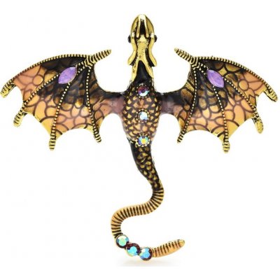 Gaira brož Drak 3025 oranžová – Zboží Dáma