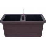 Samozavlažovací truhlík Berberis UNO 40x40x35 cm čokoláda – Zboží Dáma