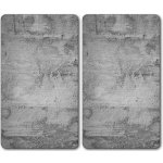 Kesper Multifunkční deska ze skla motiv: beton 2 ks 52x28,5 cm – Sleviste.cz