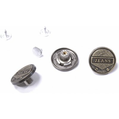 Knoflík natloukací jeansový 124519 20mm zlatý – Zboží Mobilmania