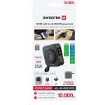 Swissten power bank ALL-IN-ONE PRO s výměnnými vidlicemi (USA, EU, UK) 10000 mAh 20W černá 22013978 – Zboží Mobilmania