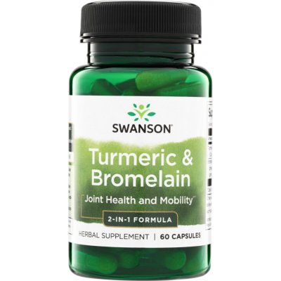 Swanson Turmeric a Bromelina 60 kapslí – Hledejceny.cz