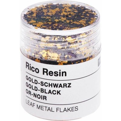 Rico Design GmbH & Co.KG Rico Design Metalické vločky do pryskyřice - zlatočerné – Zboží Dáma