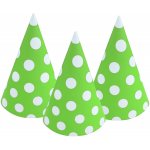 Godan Zelené papírové kloboučky s puntíky 6 ks – Zboží Dáma