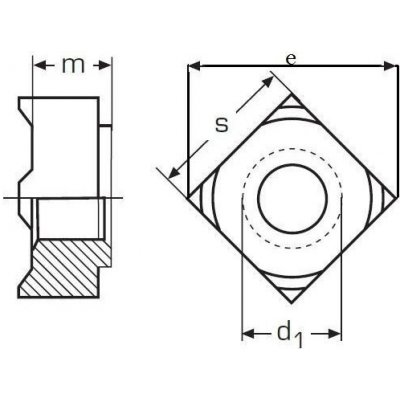 matice M5 BEZ PÚ čtyřhranná přivařovací DIN 928 [1 ks] – Hledejceny.cz