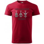 Sablio Tričko s potiskem Ráda a pravidelně posiluji červené – Zboží Dáma