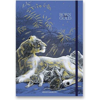 Shkolyaryk Náčrtník Muse Sketch & Note Born Gold - A5 tečkovaný 80 listů – Sleviste.cz