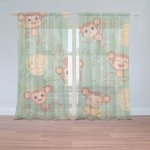 Sablio Záclony Roztomilé opičky: 2ks 150x250cm – Zboží Mobilmania