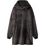 Dámská plyšová oversize mikina šedá – Zboží Mobilmania