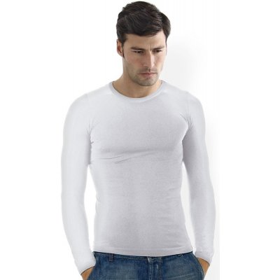 Intimidea pánské triko bezešvé t-shirt girocollo manica lunga bílá