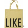 Nákupní taška a košík Žlutá plátěná taška Design Letters Like