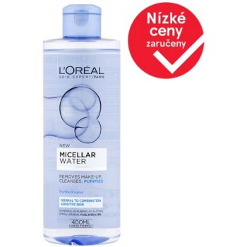 L'Oréal Micellar Water micelární voda pro normální až smíšenou, citlivou pleť 400 ml