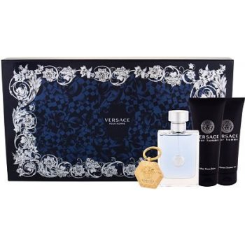 Versace Pour Homme EDT 100 ml + sprchový gel 100 ml + balzám po holení 100 ml + klíčenka dárková sada