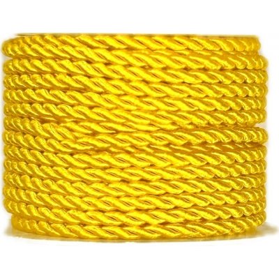 Dekorační šňůrka TwistCord Bright Yellow sytě žlutá 3mm x 4m(5,-Kč/m) – Zboží Dáma