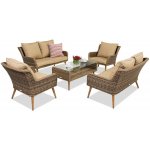 Garden Point polyratanový zahradní nábytek PBilbao Coffee 6 hnědý – Hledejceny.cz