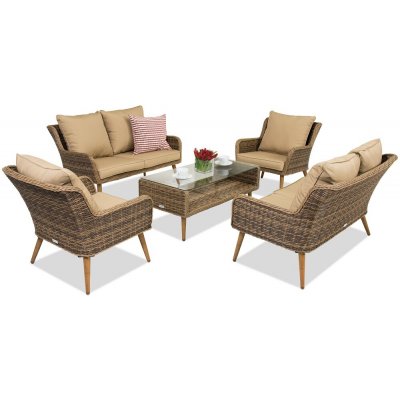 Garden Point polyratanový zahradní nábytek PBilbao Coffee 6 hnědý – Hledejceny.cz