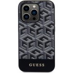 Pouzdro Guess PU G Cube MagSafe iPhone 15 Pro Max černé