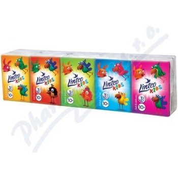 Linteo Kids papírové kapesníčky Mini 3-vrstvé 10 x 10 ks