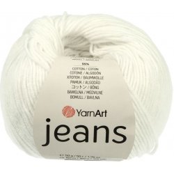 YarnArt Jeans 62 ledově bílá