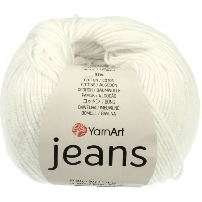 YarnArt Jeans 62 ledově bílá – Zboží Dáma