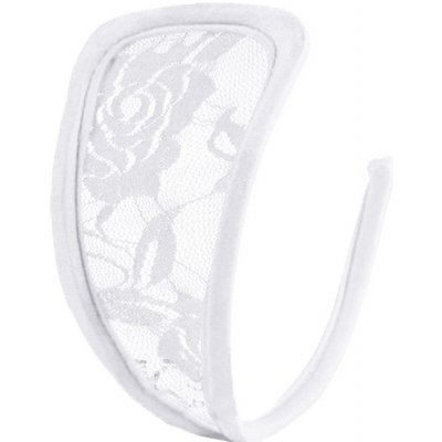 STD Invisible Strapless C-String Transparent Floral Lace White – Zboží Dáma