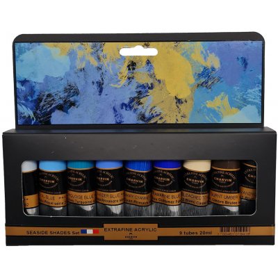 Charvin Paris akrylové barvy extra Fine odstíny pobřeží sada 9 x 20 ml – Hledejceny.cz