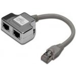 Digitus Adaptér pro patch kabel CAT 5e, 2x CAT 5e, stíněné PC-PC, 2x samice RJ45 až 1x samec RJ45, 0 – Zboží Mobilmania