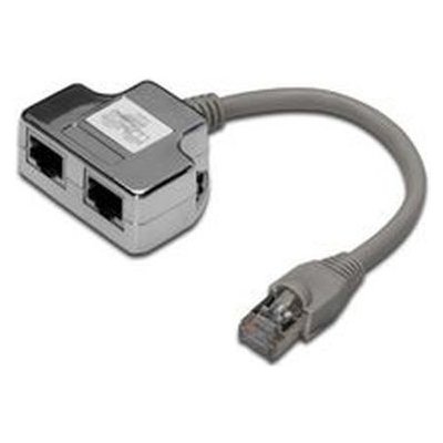 Digitus Adaptér pro patch kabel CAT 5e, 2x CAT 5e, stíněné PC-PC, 2x samice RJ45 až 1x samec RJ45, 0 – Zbozi.Blesk.cz