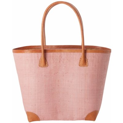rice Nákupní taška z rafie Soft Pink růžová