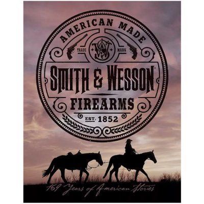 D.E. metal signs PLECHOVÁ CEDULE SMITH WESSON AMERICAN MADE 32 CM X 40 CM – Hledejceny.cz