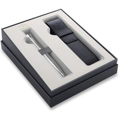 Parker Urban Twist Metro Metallic CT kuličkové pero dárková kazeta s koženým pouzdrem – Zboží Živě