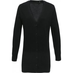 Premier Cardigan PR 698 dlouhý dámský COT-3906980022c Černá