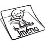 E-cut.cz Samolepka dítě v autě se jménem - 25x25 cm – Sleviste.cz