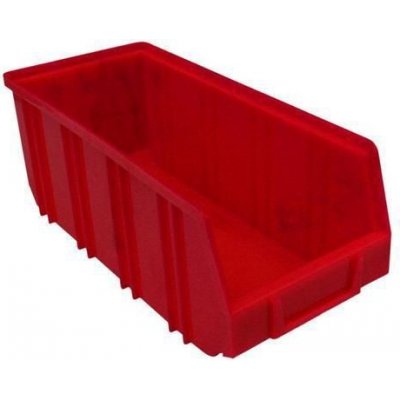 Manutan Plastový box 12,5 x 14,5 x 33,5 cm, červený