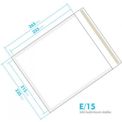 Bílá bublinková obálka E/15 vnitřní rozměr 215x255 mm – Zboží Živě
