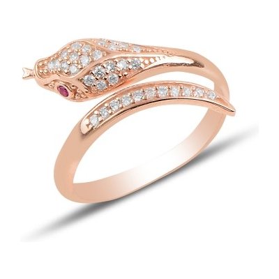 Olivie Stříbrný prsten Růžový had 4366 – Zboží Mobilmania
