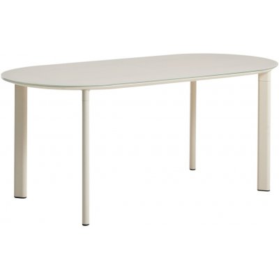 Kave Home zahradní jídelní stůl Erice 180 x 90 cm se skleněnou deskou Krémový – Hledejceny.cz