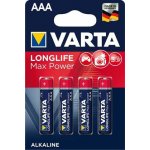 Varta LongLife Max Power AAA 4ks 4703101404 – Sleviste.cz